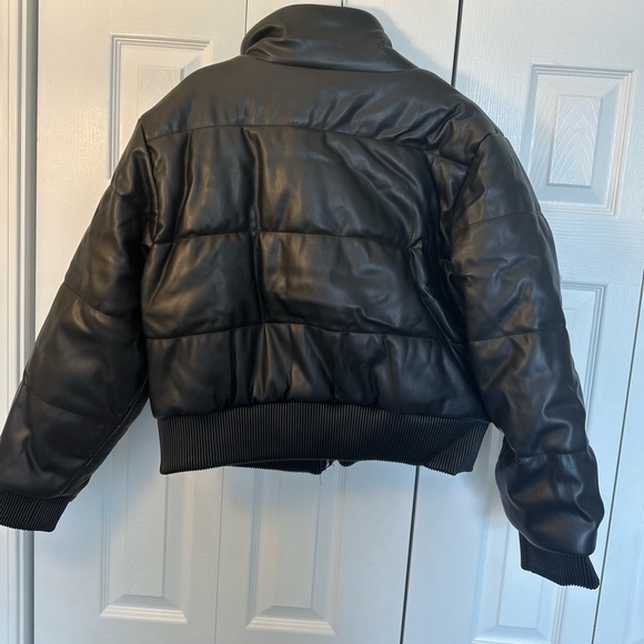 Faux leather bomber jacket - Picture 3 of 4